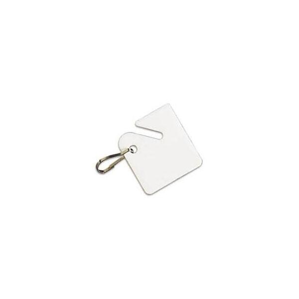 LuckyLine: 1-1/2 CABINET TAG W/HK WHITE